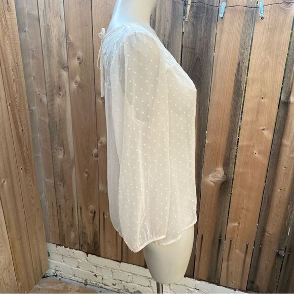 Kimchi blue bohemian lace and polka dot sheer blouse size Large - Picture 4 of 9